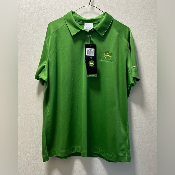 Nike Tops - Nike Unique Golf Polo Shirt, W’s Size XXL, Colorful John Deere Color and Emblem